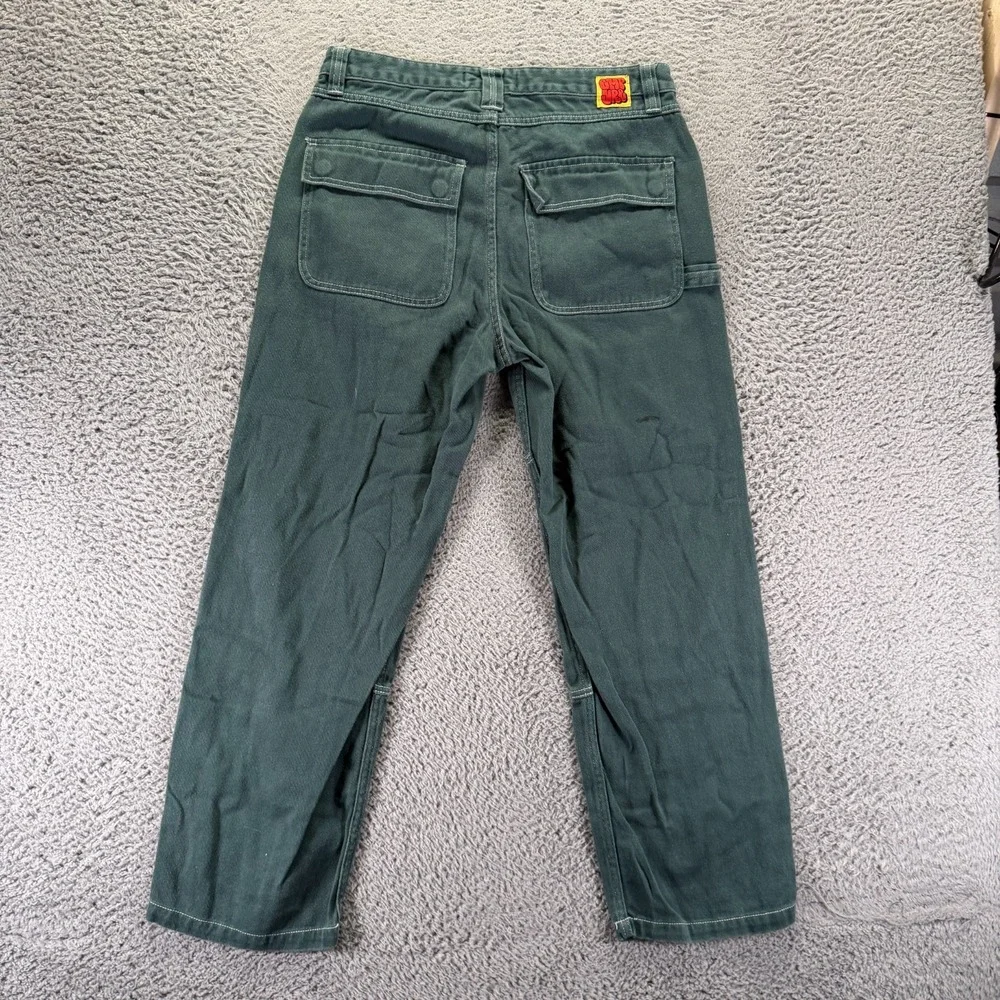 Empyre Pant Mens 32x29 Green Cotton Carpenter Straight Relaxed Workwear Utility